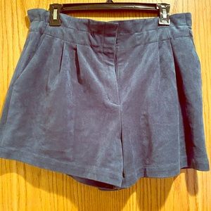 BCBG Maxazria faux suede teal shorts. EUC